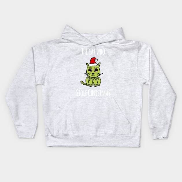 'The Cat Who Stole Christmas' Kids Hoodie by bluevolcanoshop@gmail.com